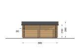 Garage en bois double à toit plat MODERN (44 mm), 6x5 m, 30 m² specification 4