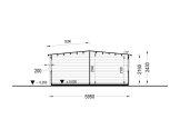 Carport en bois 3x6 m avec abri (44 mm), 2x6 m specification 6