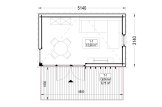 Bureau de jardin PREMIUM (34 mm + bardage), 5x3 m, 13 m² specification 1