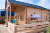 Chalet en bois avec terrasse ANGERS (34+34 mm), 36 m² + 19 m² customer 2
