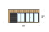 Abri de jardin en bois INES (Isolé, 34 mm + bardage), 6x3 m, 18 m² specification 2