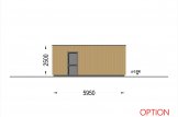 Garage bois toit plat SILVIA F (34 mm + bardage), 4x6 m, 24 m² specification 8