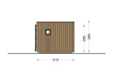 Abri de jardin en bois INES PLUS avec terrasse (34 mm + bardage), 6x3 m, 18 m² specification 3