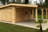 Garage en bois avec carport (44 mm), 4x6 m + 3x6 m (carport), 40 m² customer 2