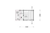 Sauna d'extérieur VIGOR (44 mm), 3.3x2.5 m, 4.85 m² specification 1