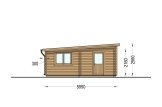 Garage en bois double à toit plat MODERN (44 mm), 6x6 m, 36 m² specification 3