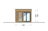 Abri de jardin en bois IDA avec abri (34 mm), 6x3 m, 11 m² specification 3