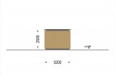 Garage bois toit plat SILVIA F (34 mm + bardage), 3.2x5.2 m, 16.6 m² specification 4