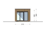 Abri de jardin en bois INES PLUS avec terrasse (Isolé, 34 mm + bardage), 6x3 m, 18 m² specification 5