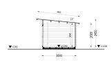 Abri de jardin en bois à toit plat DREUX (44 mm), 4x3 m, 12 m² specification 6