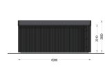 Abri de jardin en bois EVELIN PLUS (Isolé, 34 mm + bardage), 6x3 m, 15 m² specification 4