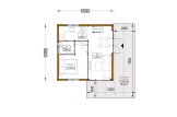 Chalet en bois en kit SELIA (Isolé, 34 mm + bardage), 44 m² specification 1