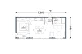 Petite maison en bois PREMIUM S (Isolé, 34 mm + bardage), 10.5x4.5 m, 47 m² specification 1