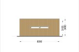 Garage bois double avec abri SILVIA S (34 mm + bardage), 12x8 m, 88 m² specification 5