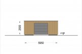 Garage bois toit plat SILVIA F (34 mm + bardage), 6x6 m, 36 m² specification 2