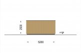 Garage bois toit plat SILVIA F (34 mm + bardage), 3.2x5.2 m, 16.6 m² specification 5