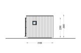 Abri de jardin en bois INES PLUS avec terrasse (34 mm + bardage), 6x3 m, 18 m² specification 3