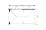 Tonnelle en bois (28 mm), 3x5 m, 15 m² specification 1