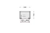 Sauna d'extérieur OKO (34 mm + bardage), 2.3x1.6 m, 2.7 m² specification 1