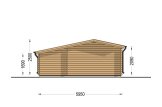 Abri de jardin en bois avec terrasse ISLA (34 mm), 6x5 m, 18 m² + 7 m² specification 4
