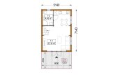 Chalet en bois en kit ALINA (Isolé, 34 mm + bardage), 46 m² specification 1