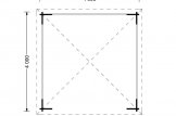Tonnelle en bois (44 mm), 4x4 m, 16 m² specification 1
