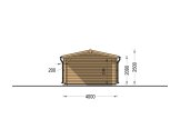 Carport en bois 4x5 m avec abri (44 mm), 4x2.5 m specification 5