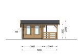 Abri de jardin en bois avec terrasse ISLA (34 mm), 6x5 m, 18 m² + 7 m² specification 3