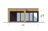 Abri de jardin en bois INES PLUS avec terrasse en L (34 mm + bardage), 6x6 m, 36 m² specification 2