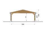Carport en bois CLASSIC TRIO, 5.95x8.95 m specification 4