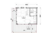 Chalet en bois SOPHIA (34 mm + bardage), 20 m² specification 1