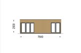 Studio de jardin PREMIUM S (34 mm + bardage), 7.5x4 m, 30 m² specification 2