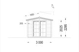Abri de jardin en bois ADAM S (44 mm), 3x3 m, 9 m² specification 2