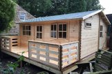 Chalet en bois ALTURA (44+44 mm, RT2012), 31m² + 8 m² terrasse customer 1