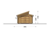 Garage en bois TWIN (44 mm), 4x6 m, 24 m² specification 2