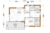 Maison préfabriquée en bois MALLY PV (Isolé RE2020, 44 mm + bardage), 70 m² specification 1