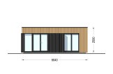 Bureau de jardin PREMIUM (34 mm + bardage), 6.5x4.5 m, 26 m² specification 2