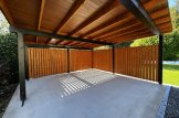 Carport en bois double LUNA DUO F, 6x6 m, avec mur latéral customer 1