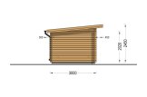 Abri de jardin en bois à toit plat DREUX (44 mm), 4x3 m, 12 m² specification 3