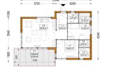 Chalet en bois habitable MALLY RV (Isolé RE2020, 44 mm + bardage), 70 m² specification 1
