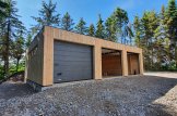 Garage en bois pour 3 voitures à toit plat SILVIA TRIO F (34 mm + bardage), 9x6 m, 54 m² customer 2