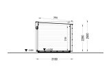 Abri de jardin en bois INES avec terrasse (34 mm + bardage), 6x3 m, 18 m² specification 6