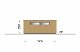 Garage bois toit plat SILVIA F (34 mm + bardage), 5x6 m, 30 m² specification 3