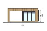 Abri de jardin en bois INES PLUS avec terrasse frontale (Isolé RE2020, 34 mm + bardage), 6x6 m, 36 m² specification 5
