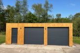 Garage en bois double à toit plat SILVIA DUO F (34 mm + bardage), 6x6 m, 36 m² customer 1