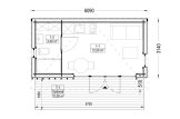 Abri de jardin en bois EVELIN PLUS (34 mm + bardage), 6x3 m, 15 m² specification 1
