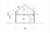 Chalet en bois VERA S (44+44 mm), 6x10 m, 95 m² specification 3