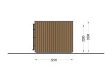 Abri de jardin en bois INES avec terrasse (Isolé RE2020, 34 mm + bardage), 6x3 m, 18 m² specification 3