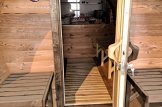 Sauna en tonneau extérieur avec vestiaire HELGA 59 (46 mm), 5,9 m, ⌀ 1,97 m customer 2
