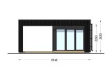 Abri de jardin en bois INES PLUS avec terrasse frontale (Isolé RE2020, 34 mm + bardage), 6x6 m, 36 m² specification 5